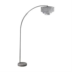 Furniture of America Bentley Contemporary Metal 62&quot Arch Floor Lamp in Chrome