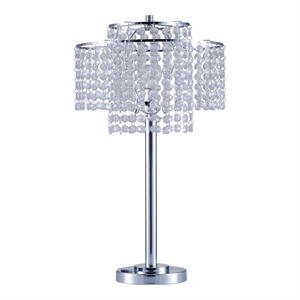 Furniture of America Monique Contemporary Metal Table Lamp in Chrome