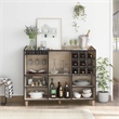 Furniture of America Lockbridge Modern Wood 8-Shelf Buffet in Natural Oak