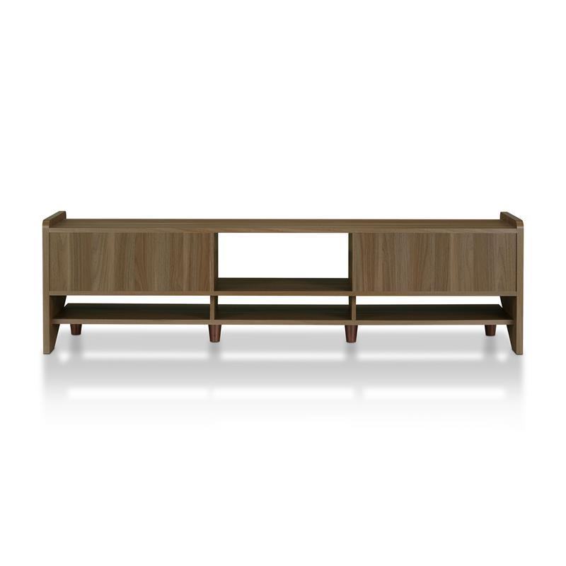 Furniture of America Waggoner Modern Wood 70-Inch TV Stand in Walnut