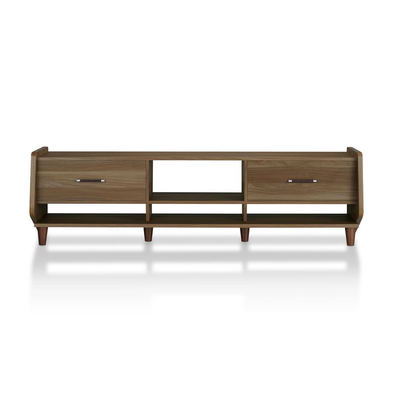 Furniture of America Waggoner Modern Wood 70-Inch TV Stand in Walnut