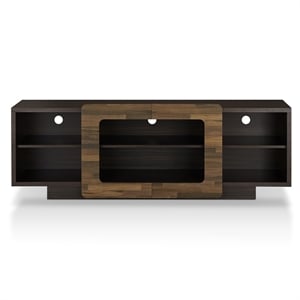 Furniture of America Wood Storage 62-Inch TV Stand in Brown Wenge