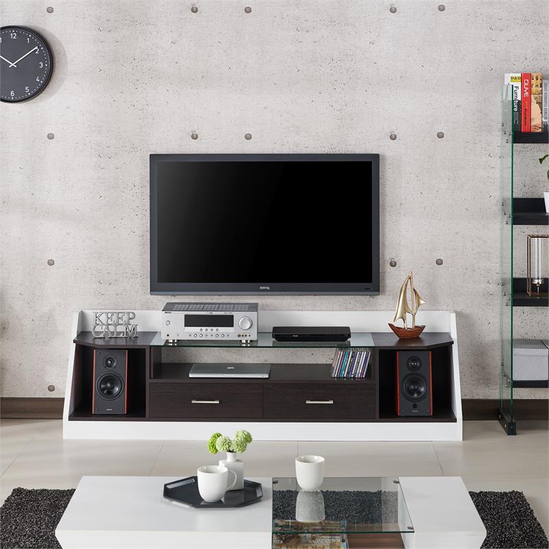 Furniture of America Ardmore Modern Wood 70-Inch TV Stand in Espresso