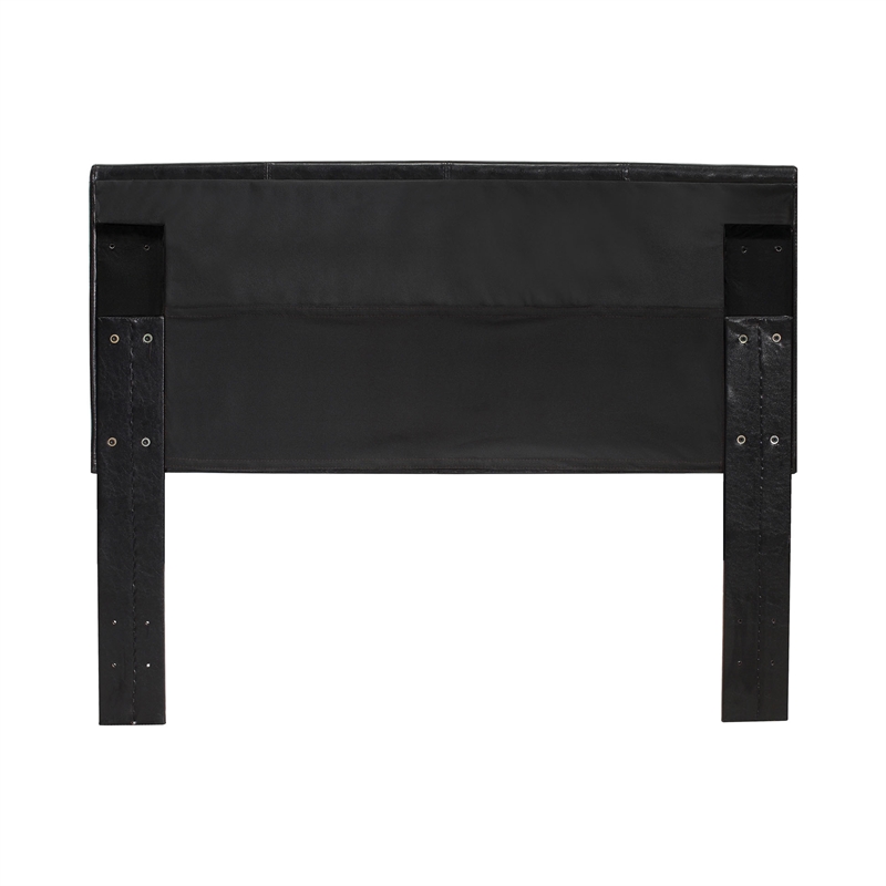 Furniture of America Ramone Faux Leather King Platform Bed in Espresso