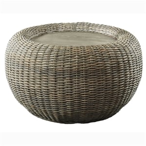 Furniture of America Lafleur Transitional Cobu Rattan Coffee Table in Brown