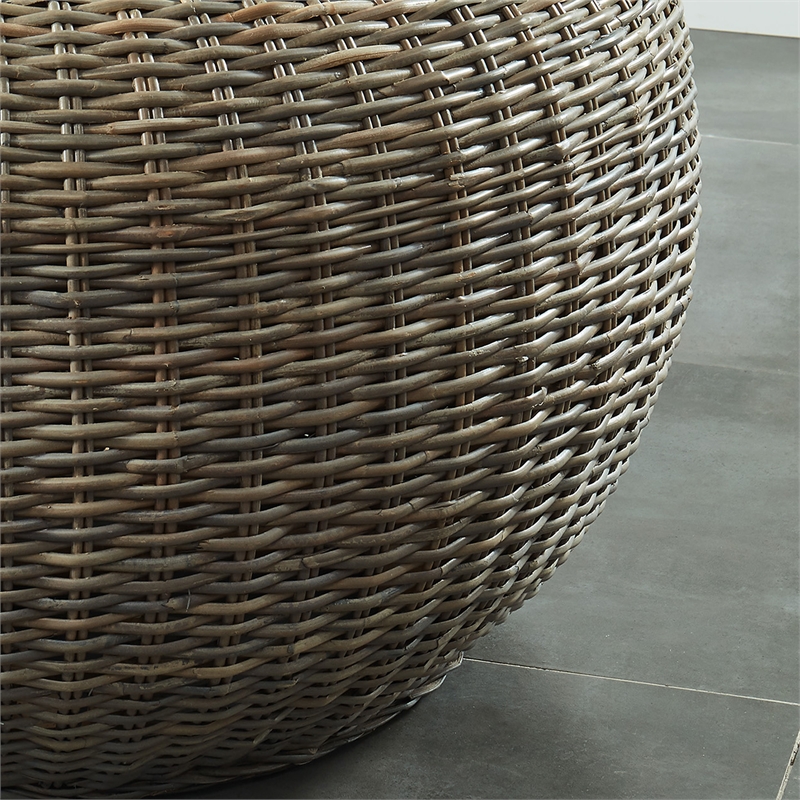 Furniture of America Lafleur Transitional Cobu Rattan Coffee Table in Brown