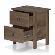 Furniture of America Daena Rustic Wood 2-Drawer Nightstand in Distressed Walnut