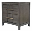 Furniture of America Vela Solid Wood 2-Drawer Nightstand in Gray