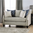 Furniture of America Hollie Fabric Upholstered Loveseat in Ivory