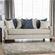 Furniture of America Hollie Transitional Fabric Upholstered Sofa in Ivory
