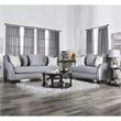 Furniture of America Hollie Transitional Fabric 2-Piece Sofa Set in Gray