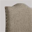 Furniture of America Lemieux Fabric Nailhead Side Chair in Espresso (Set of 2)