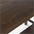 Furniture of America Deonne Wood Counter Height Table in Medium Oak and Black