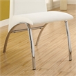 Furniture of America Duell Faux Leather Dining Chair in White (Set of 2)