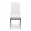 Furniture of America Duell Faux Leather Dining Chair in White (Set of 2)