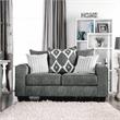 Furniture of America Amberly Contemporary Fabric Loveseat in Gray