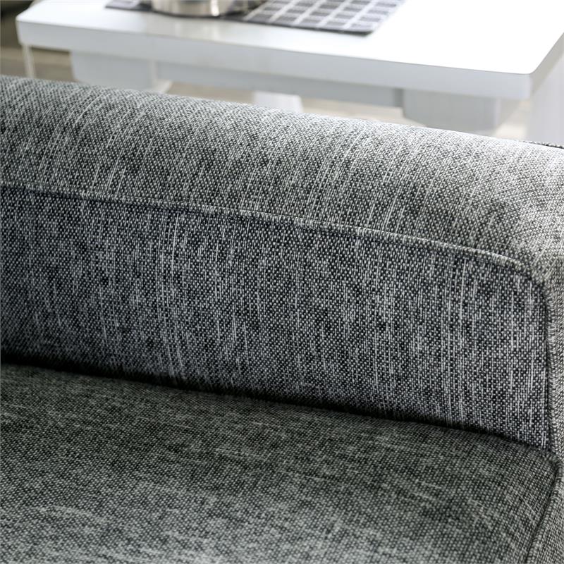 Furniture of America Amberly Contemporary Fabric Loveseat in Gray