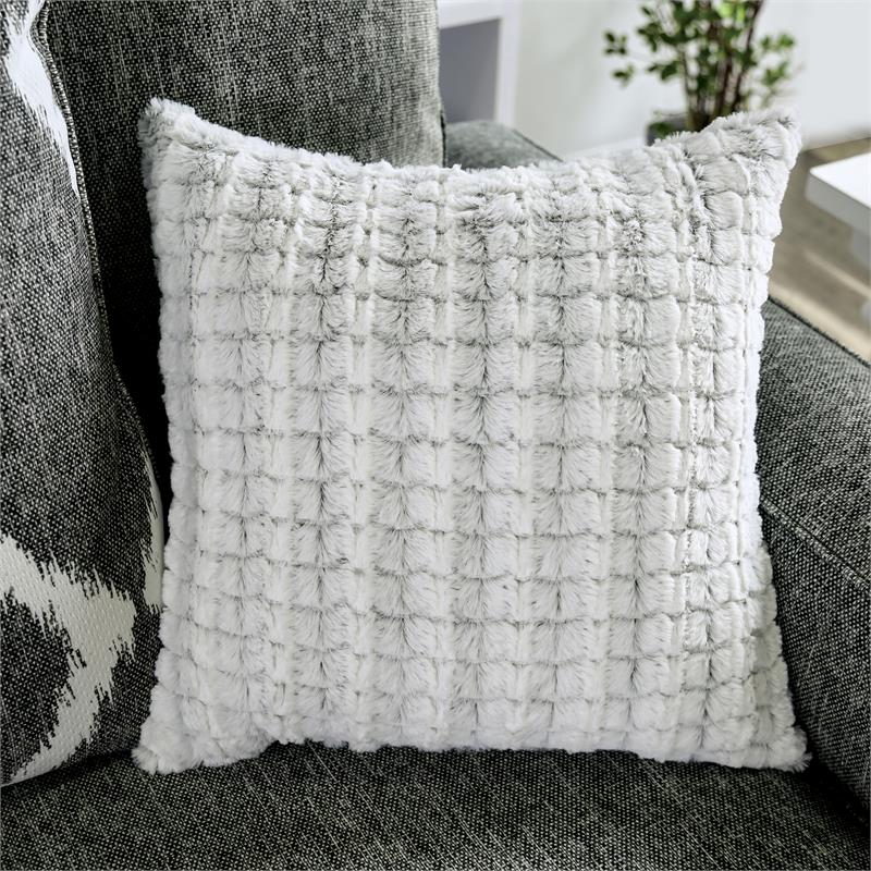 Furniture of America Amberly Contemporary Fabric Sofa in Gray