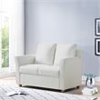 Furniture of America Lillard Fabric Upholstered Loveseat in Cream