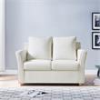 Furniture of America Lillard Fabric Upholstered Loveseat in Cream
