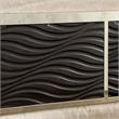 Furniture of America Cepher Wood Cal King Headboard and Footboard in Black
