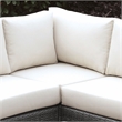 Furniture of America Arthur Contemporary Rattan Patio Corner Chair in Light Gray