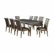 Furniture of America Bethlehem Wood 9-Piece Dining Set in Champagne Gold
