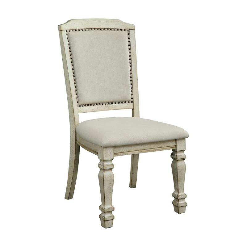 Furniture of America Gaines Wood 9-Piece Dining Set in Antique White