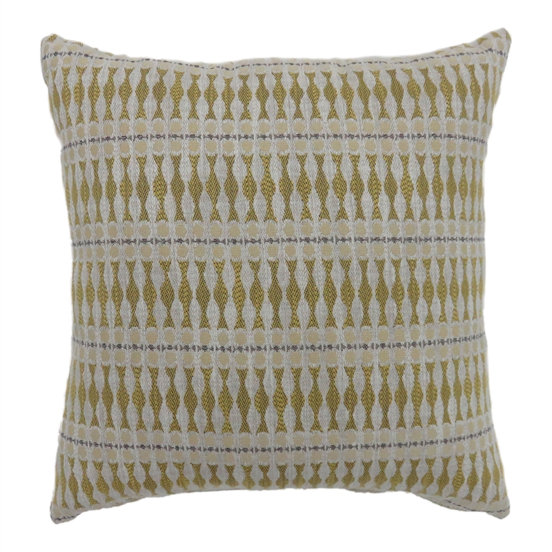 Furniture of America Plenley Fabric Large Throw Pillow in Yellow (Set of 2)
