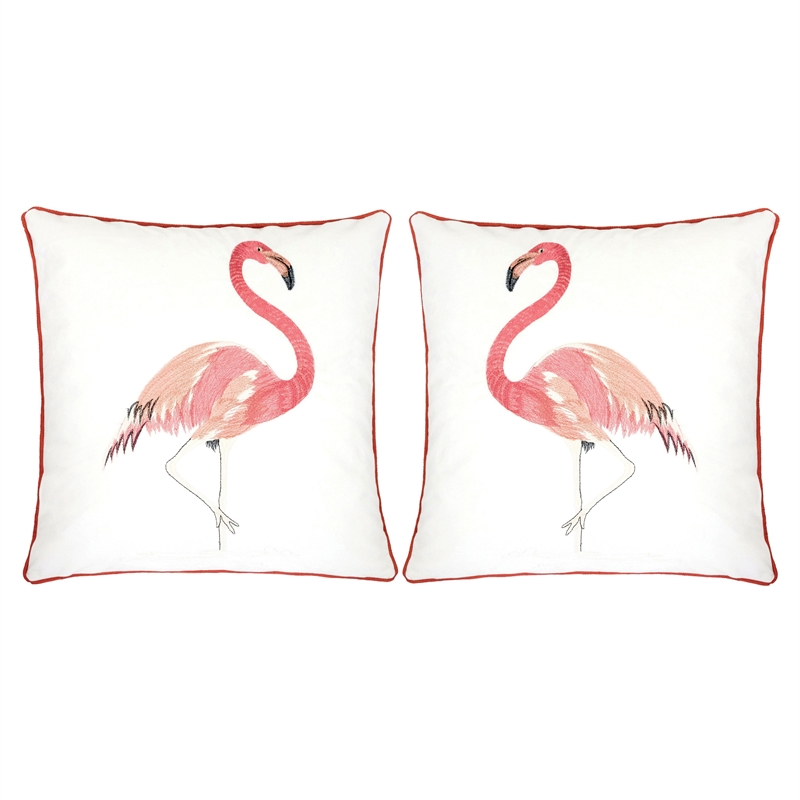 Furniture of America Daytona Fabric Pink 20-Inch Throw Pillow (Set of 2)