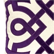 Furniture of America Martha Fabric Throw Pillows in Beige and Purple (Set of 2)