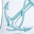 Furniture of America Paloma Fabric Throw Pillows in White and Teal (Set of 2)