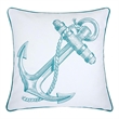 Furniture of America Paloma Fabric Throw Pillows in White and Teal (Set of 2)