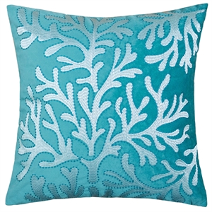 Furniture of America Paloma Teal Blue Fabric 20-Inch Throw Pillow (Set of 2)