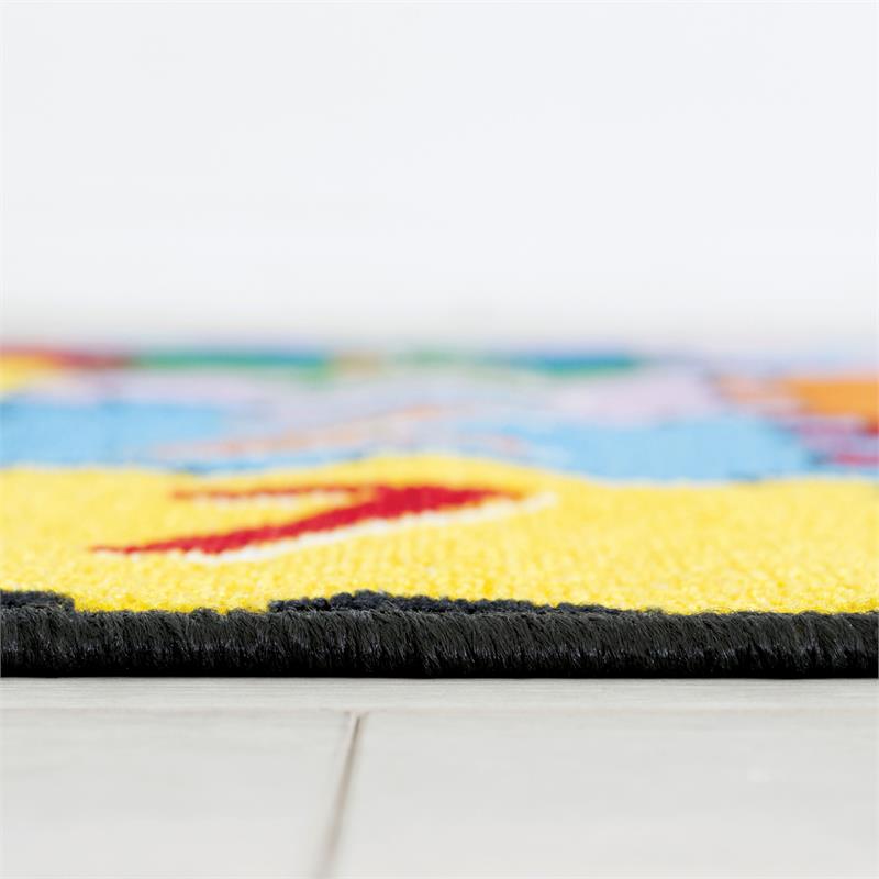 Furniture of America Baffy Fabric Alphabet Multi-Color 5'x7' Area Rug