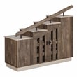 Furniture of America Barstead Wood Staircase Shoe Cabinet in Reclaimed Oak