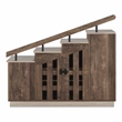 Furniture of America Barstead Wood Staircase Shoe Cabinet in Reclaimed Oak