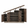 Furniture of America Barstead Wood Staircase Shoe Cabinet in Reclaimed Oak