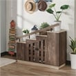 Furniture of America Barstead Wood Staircase Shoe Cabinet in Reclaimed Oak