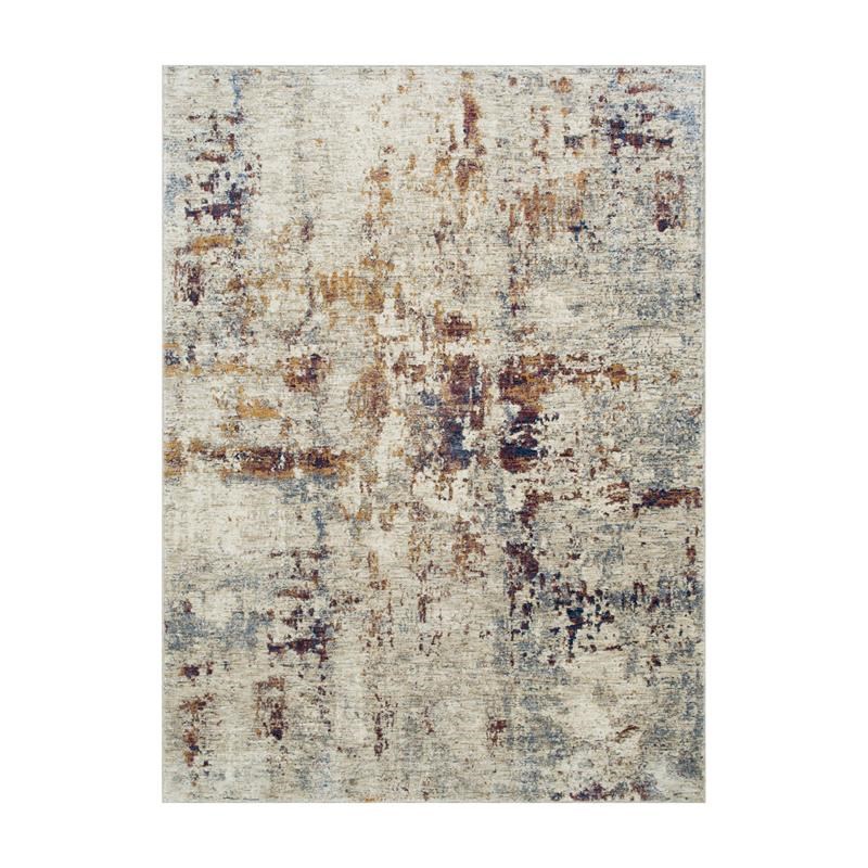 Furniture of America Camden Spaced Dyed Fabric 5'x7' Area Rug in Beige