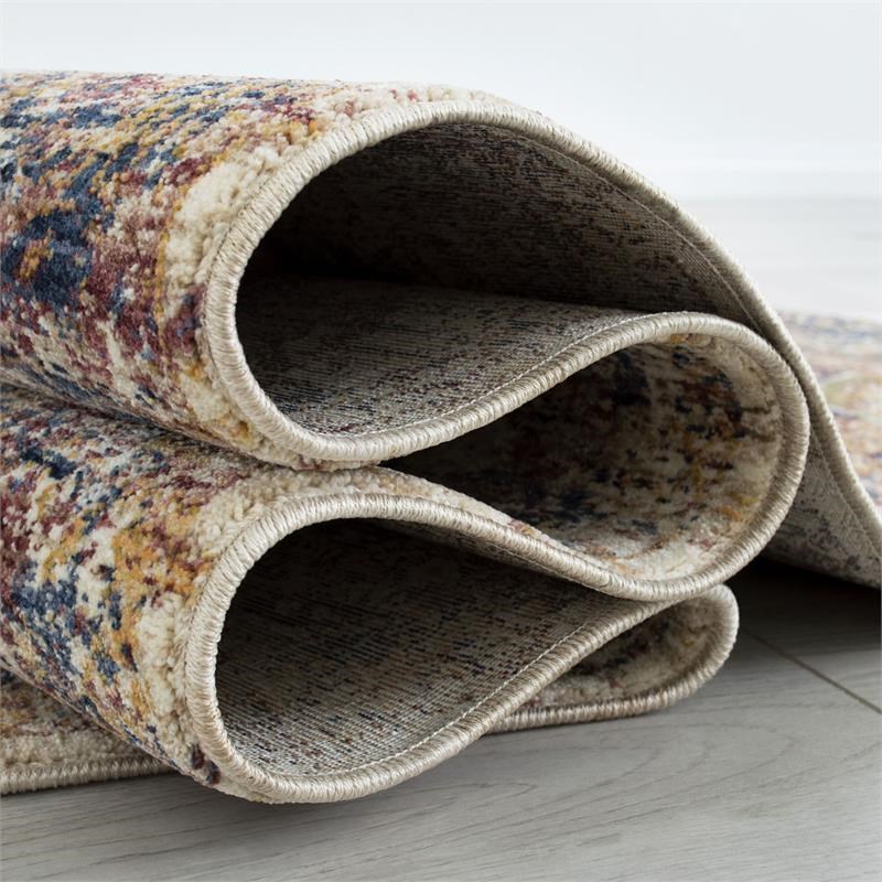 Furniture of America Camden Contemporary Fabric 5'x7' Area Rug in Multi-Color