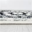 Furniture of America Nicolette Fabric 5'x7' Area Rug in Gray & White