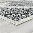 Furniture of America Nicolette Fabric 5'x7' Area Rug in Gray & White
