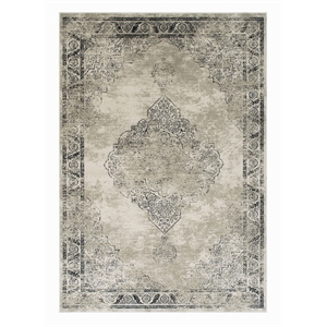 Furniture of America Julia Contemporary 5' x 7' Fabric Area Rug in Beige
