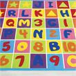 Furniture of America Baffy Fabric Letter and Number Multi-Color 5'x7' Area Rug