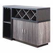 Furniture of America Sauterne Wood Multi-Storage Buffet in Distressed Gray