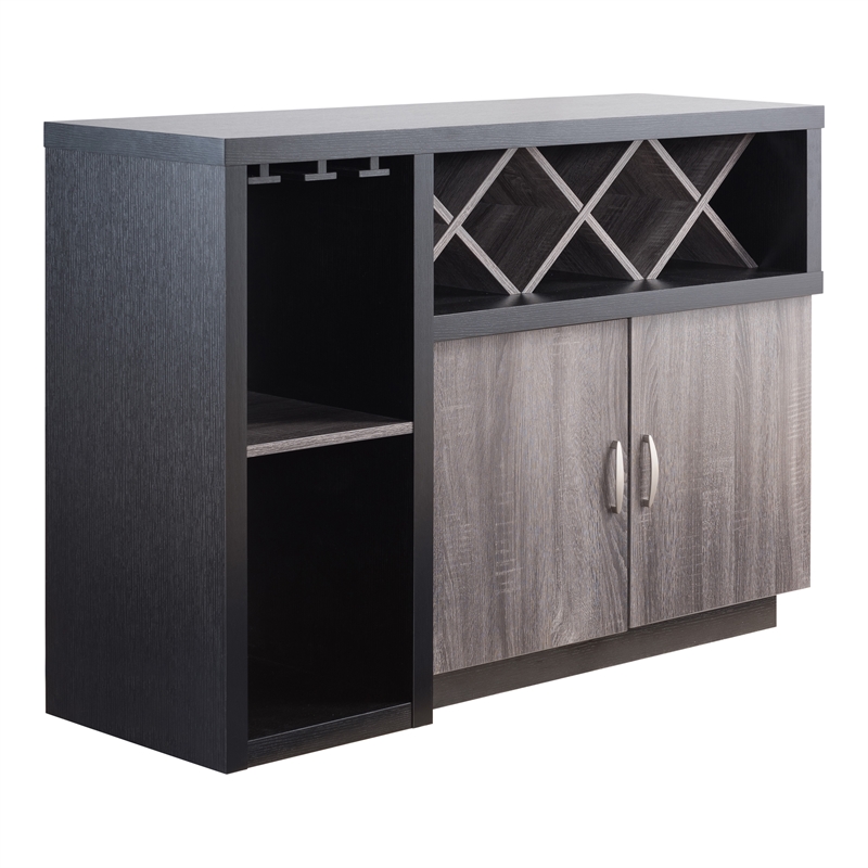 Furniture of America Sauterne Wood Multi-Storage Buffet in Distressed Gray