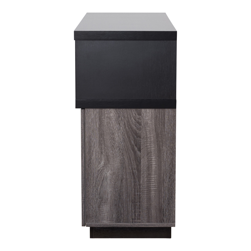 Furniture of America Sauterne Wood Multi-Storage Buffet in Distressed Gray