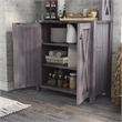 Furniture of America Schuetz Wood Multi-Storage Baker Rack in Gray