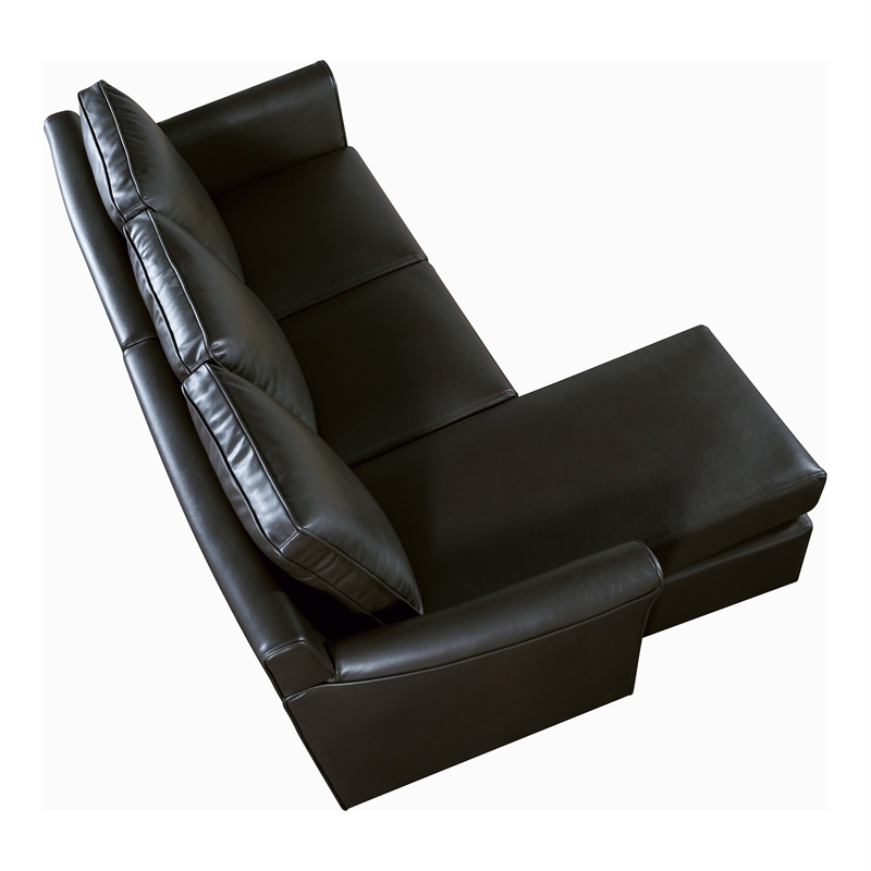 Furniture of America Sula Faux Leather Reversible Modular Sectional in Dark Gray